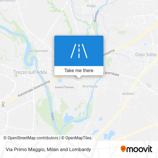 Via Primo Maggio map
