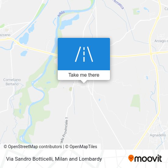 Via Sandro Botticelli map