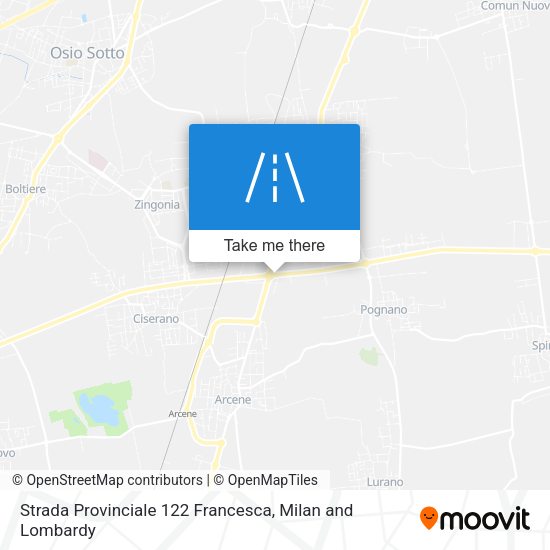 Strada Provinciale 122 Francesca map