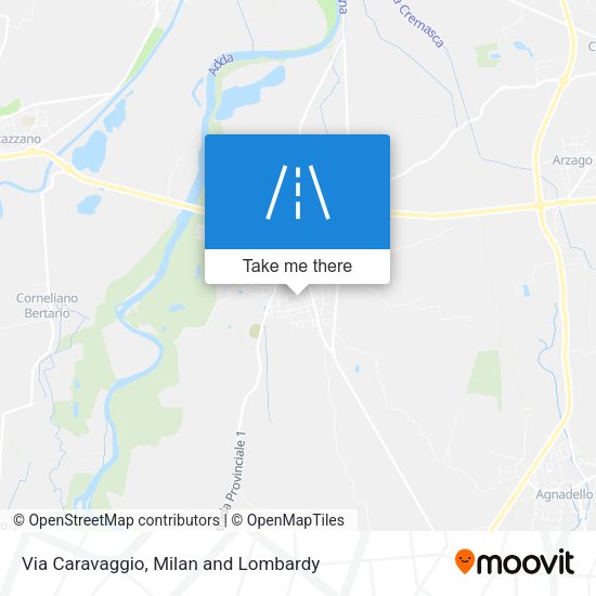 Via Caravaggio map