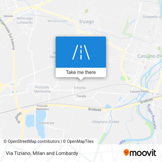 Via Tiziano map