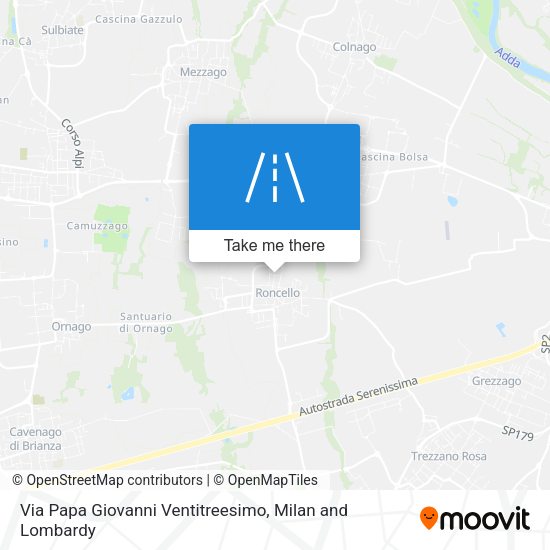 Via Papa Giovanni Ventitreesimo map