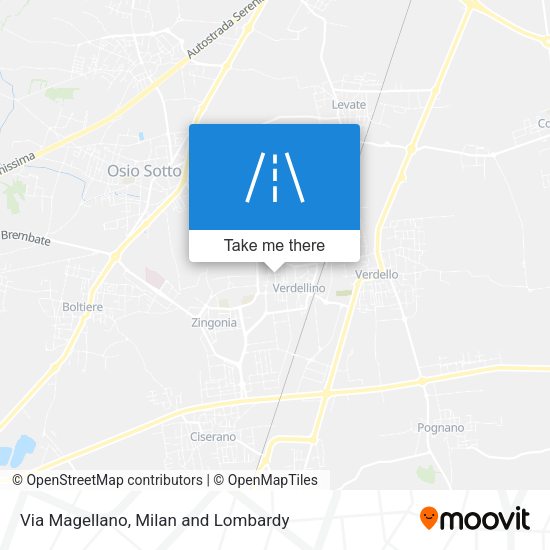 Via Magellano map