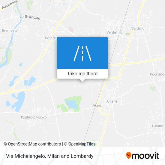 Via Michelangelo map