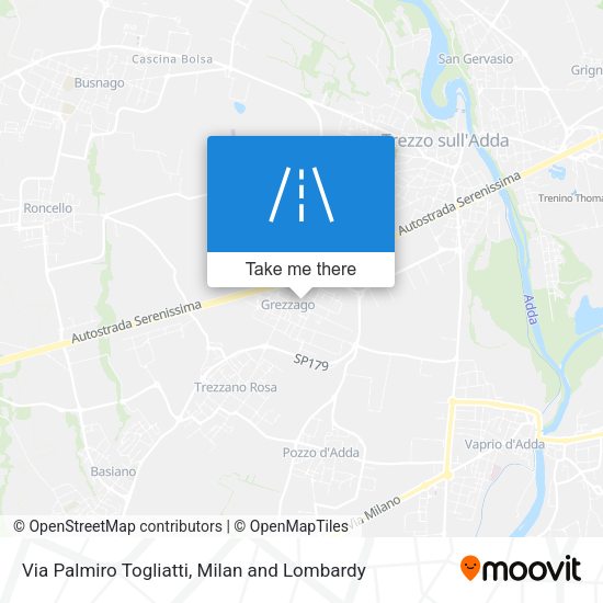 Via Palmiro Togliatti map