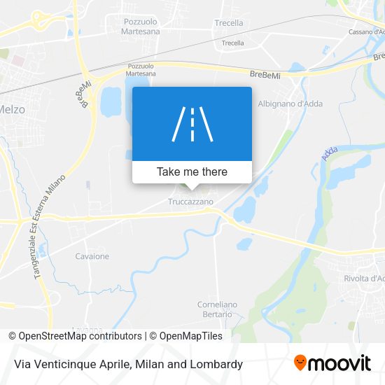 Via Venticinque Aprile map