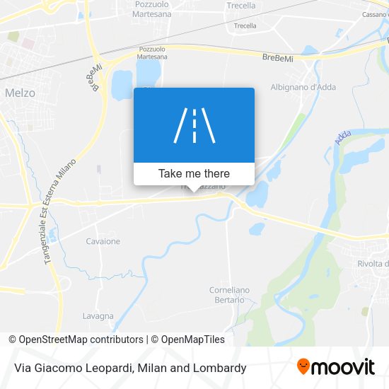 Via Giacomo Leopardi map