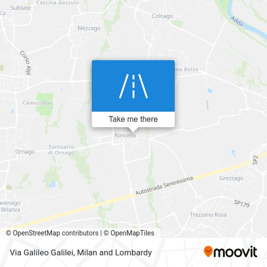 Via Galileo Galilei map