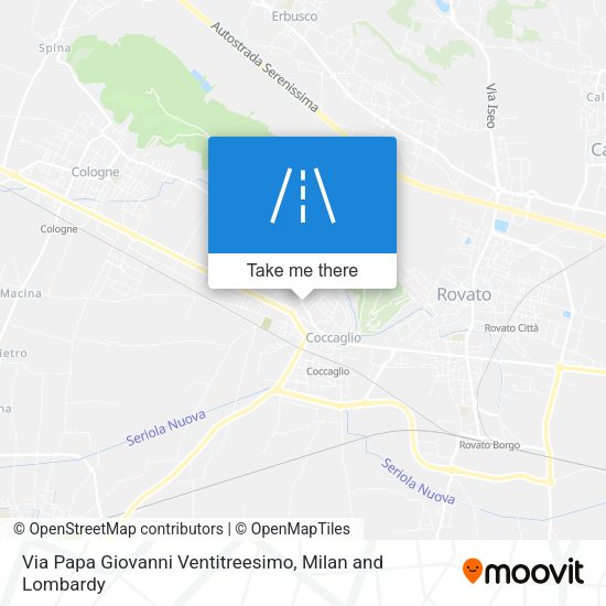 Via Papa Giovanni Ventitreesimo map