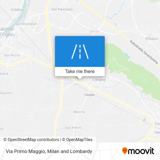 Via Primo Maggio map