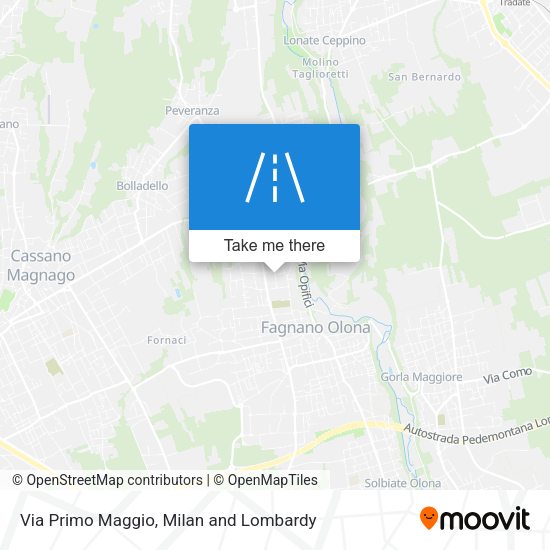 Via Primo Maggio map
