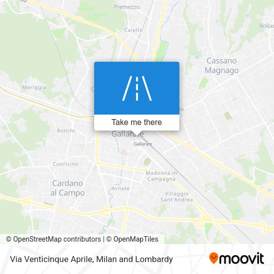 Via Venticinque Aprile map