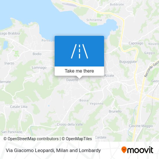 Via Giacomo Leopardi map