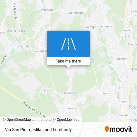Via San Pietro map