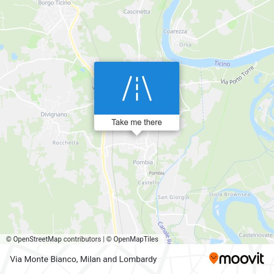 Via Monte Bianco map