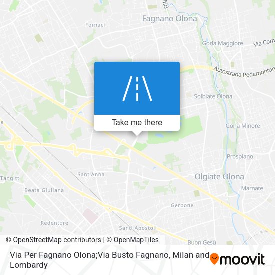 Via Per Fagnano Olona;Via Busto Fagnano map