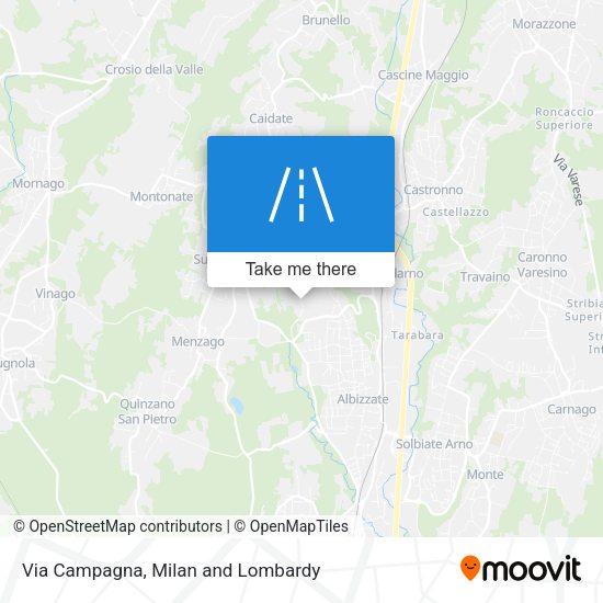 Via Campagna map