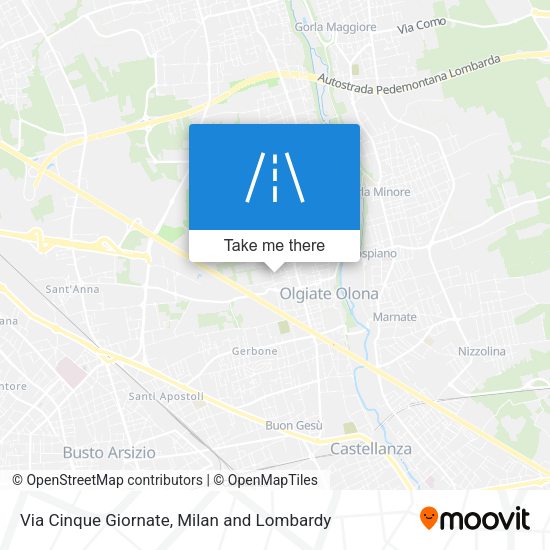 Via Cinque Giornate map
