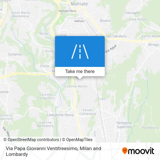 Via Papa Giovanni Ventitreesimo map