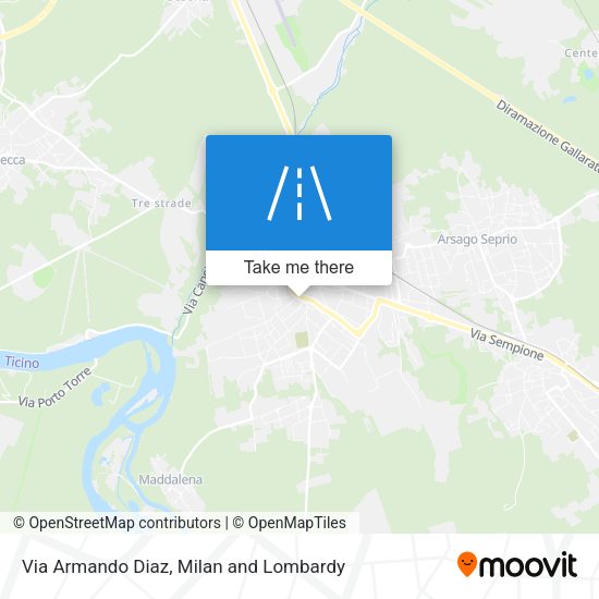 Via Armando Diaz map