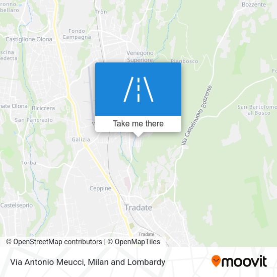 Via Antonio Meucci map