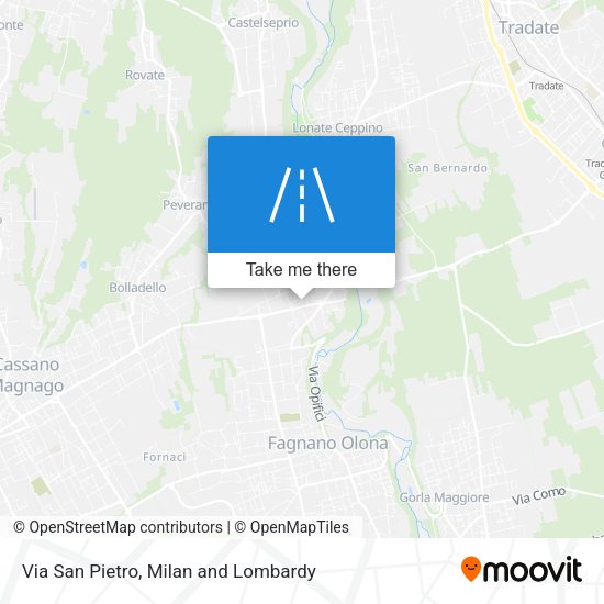 Via San Pietro map