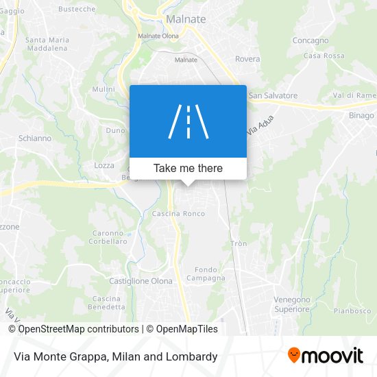 Via Monte Grappa map