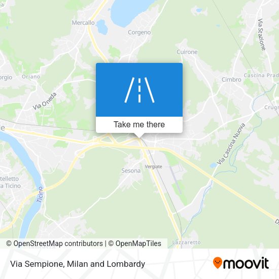 Via Sempione map
