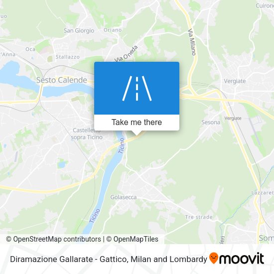 Diramazione Gallarate - Gattico map