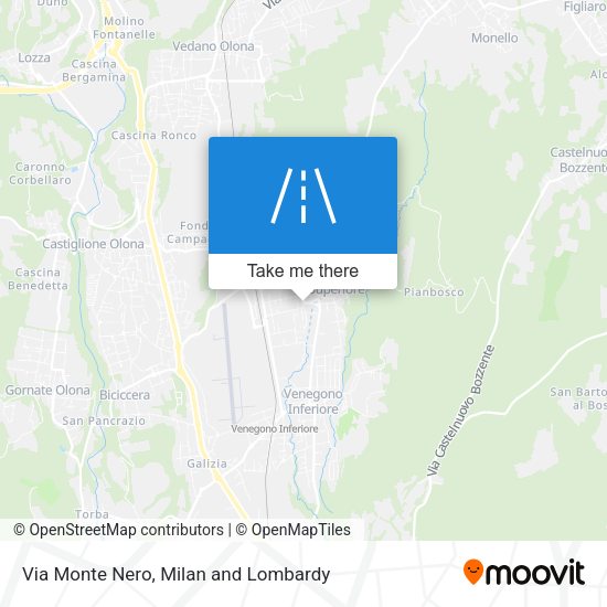 Via Monte Nero map