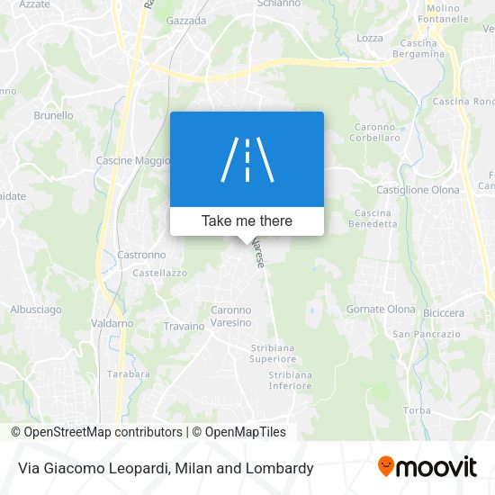 Via Giacomo Leopardi map