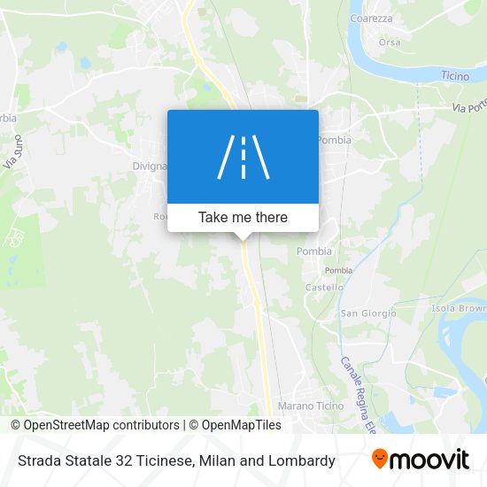 Strada Statale 32 Ticinese map