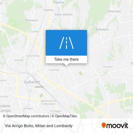 Via Arrigo Boito map