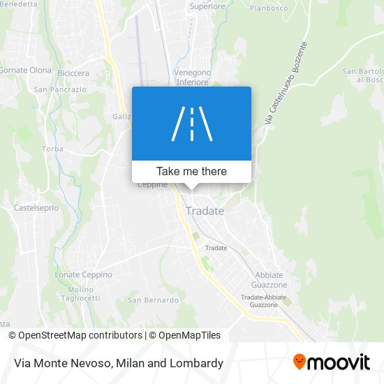 Via Monte Nevoso map