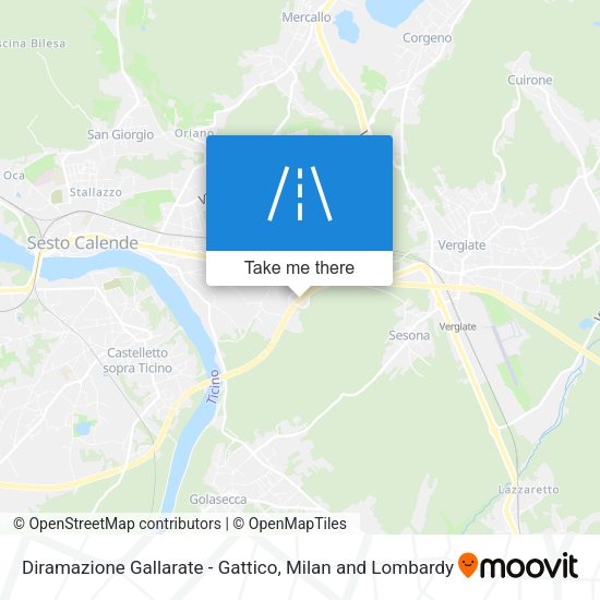Diramazione Gallarate - Gattico map