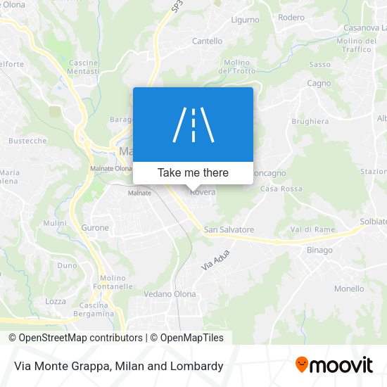 Via Monte Grappa map