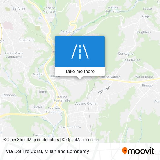 Via Dei Tre Corsi map