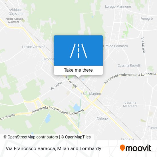 Via Francesco Baracca map