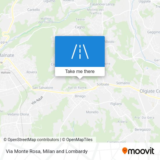 Via Monte Rosa map