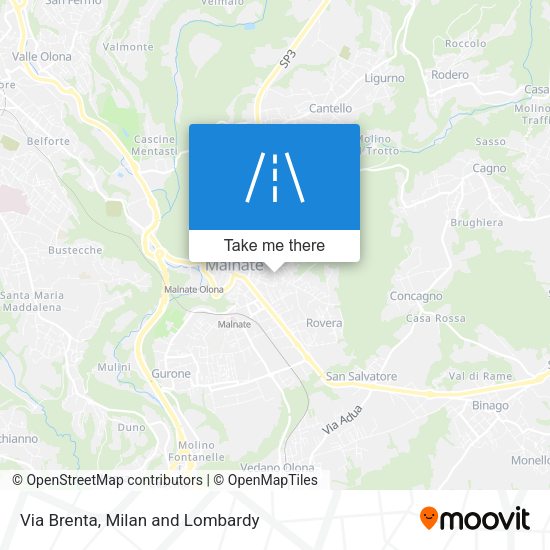 Via Brenta map