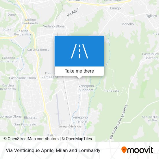 Via Venticinque Aprile map