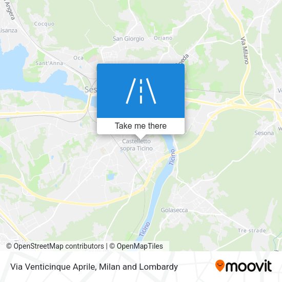 Via Venticinque Aprile map