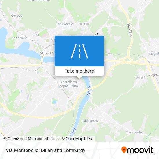 Via Montebello map
