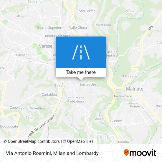 Via Antonio Rosmini map