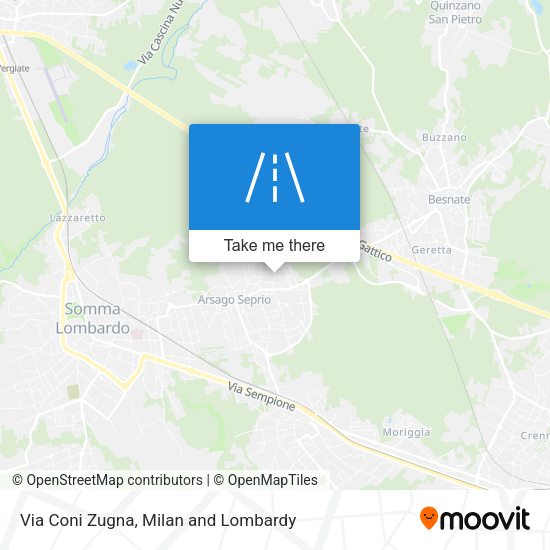 Via Coni Zugna map