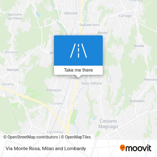 Via Monte Rosa map