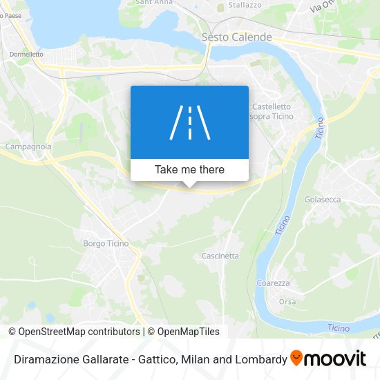 Diramazione Gallarate - Gattico map