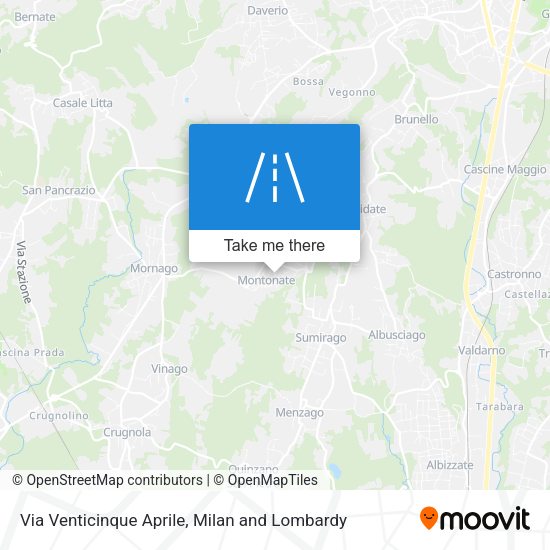 Via Venticinque Aprile map