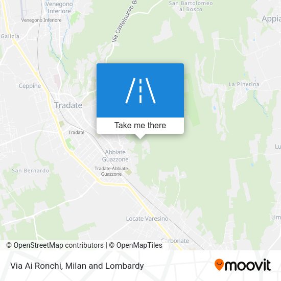 Via Ai Ronchi map