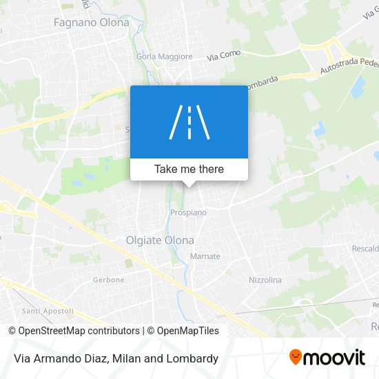 Via Armando Diaz map